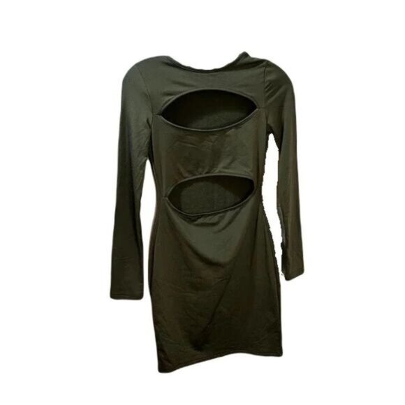 Womens Open Back Mini Dress‎ Long Sleeve Size Small - Picture 2 of 3